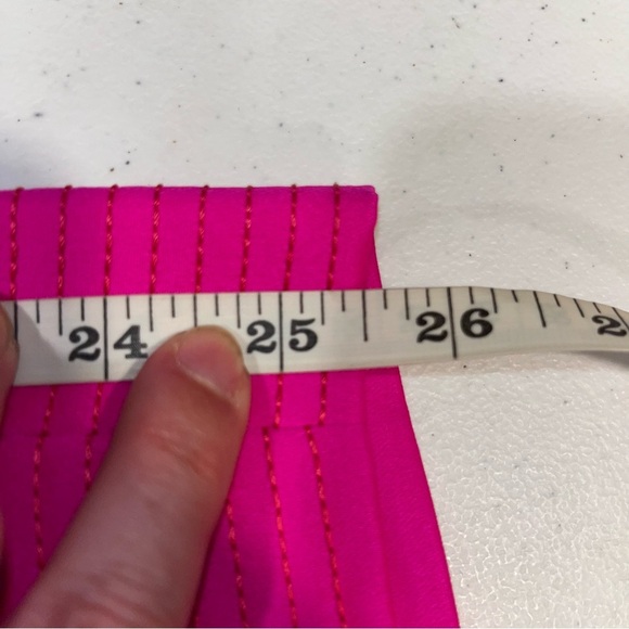 OSCAR DE LA RENTA Skirt Bright Pink Size 16 Wool Silk Belted Pencil Office NWT - Picture 15 of 15